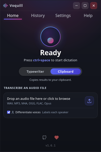Voquill Dictation Interface